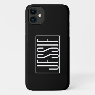 Funda Para iPhone 11 Negrita & Moderna Tu nombre o palabra Blanco sob