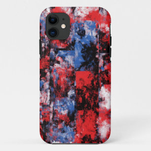 Negrita Resumen Funda para iPhone rojo y azul 11