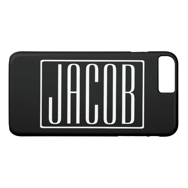Funda De Case-Mate Para iPhone Negrita y moderna tu nombre o palabra | Blanco sob (Reverso (horizontal))