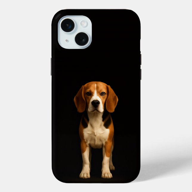 Funda De Case-Mate Para iPhone Negro 4 Luxe, Beagle Amable iPhone 15 Plus (Reverso )
