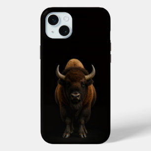 Funda Para iPhone 15 Mini Negro 4 Luxe, Bisonte Americano iPhone 15 Plus