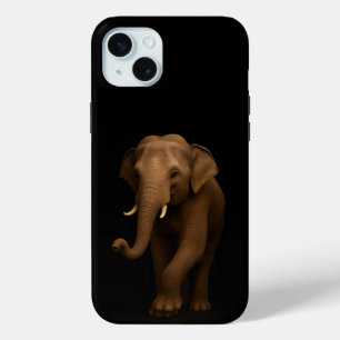 Funda Para iPhone 15 Mini Negro 4 Luxe, Elefante Indio iPhone 15 Plus