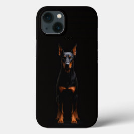 Funda Para iPhone 13 Negro 4 Luxe iPhone 13, Doberman Guardián