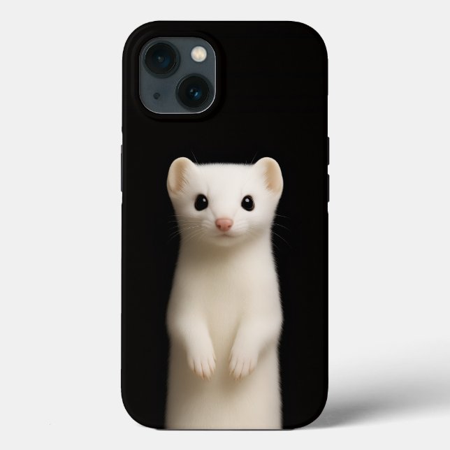 Funda De Case-Mate Para iPhone Negro 4 Luxe iPhone 13, Estiloso Armiño (Reverso )