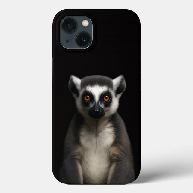 Funda De Case-Mate Para iPhone Negro 4 Luxe iPhone 13, Lémur Suave (Reverso )