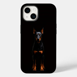 Funda Para iPhone 14 De Case-Mate Negro 4 Luxe iPhone 14 Mate, Doberman Guardián