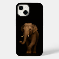 Negro 4 Luxe iPhone 14 Mate, Elefante Indio