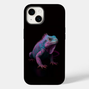 Funda Para iPhone 14 De Case-Mate Negro 4 Luxe iPhone 14 Mate, Iguana Rosa
