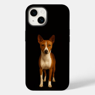 Funda Para iPhone 14 De Case-Mate Negro 4 Luxe iPhone 14 Mate, Perro Basenji Elegant
