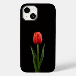 Funda Para iPhone 14 De Case-Mate Negro 4 Luxe iPhone 14 Mate, Tulipán Rojo Rubí