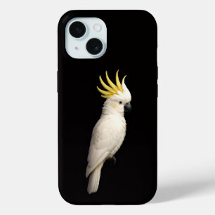 Funda Para iPhone 15 Negro 4 Luxe iPhone 15 Mate, Cacatúa Crestada