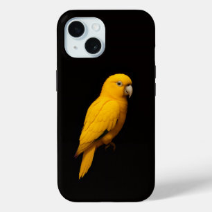 Funda Para iPhone 15 Negro 4 Luxe iPhone 15 Mate, Perico Dorado