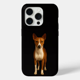 Funda Para iPhone 15 Pro Negro 4 Luxe iPhone 15 Pro Mate, Basenji Elegante