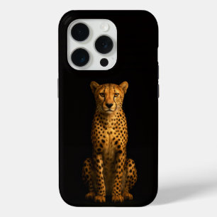 Funda Para iPhone 15 Pro Negro 4 Luxe iPhone 15 Pro Mate Cheetah Elegante