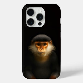 Funda Para iPhone 15 Pro Negro 4 Luxe iPhone 15 Pro Mate Langur Douc Rojo