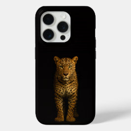 Funda Para iPhone 15 Pro Negro 4 Luxe iPhone 15 Pro Mate Majestuoso Leopard