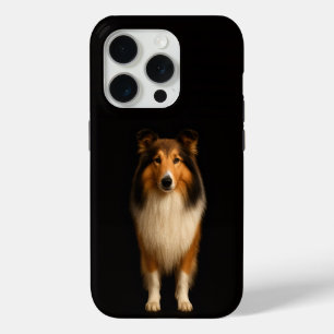 Funda Para iPhone 15 Pro Negro 4 Luxe iPhone 15 Pro Mate, Perro Collie Leal