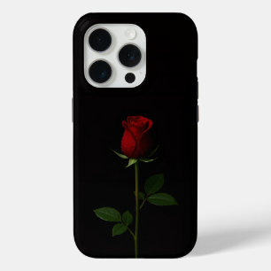 Funda Para iPhone 15 Pro Negro 4 Luxe iPhone 15 Pro Mate, Rosa Roja Terciop