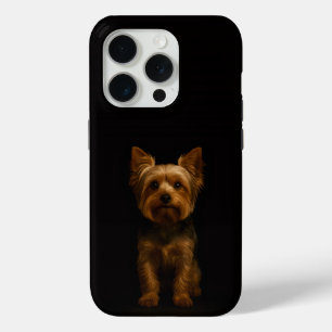 Funda Para iPhone 15 Pro Negro 4 Luxe iPhone 15 Pro Mate Yorkshire Terrier