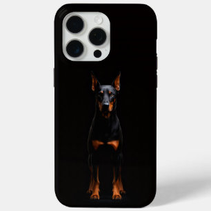 Funda Para iPhone 15 Pro Max Negro 4 Luxe iPhone 15 Pro Max, Doberman Guardián