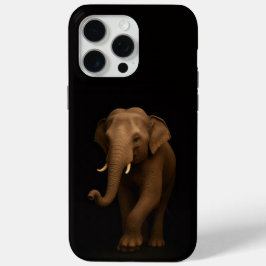 Funda Para iPhone 15 Pro Max Negro 4 Luxe iPhone 15 Pro Max, Elefante Indio