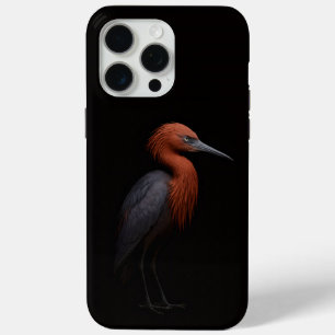 Funda Para iPhone 15 Pro Max Negro 4 Luxe iPhone 15 Pro Max, Garceta rojiza