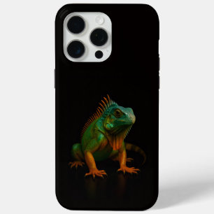 Funda Para iPhone 15 Pro Max Negro 4 Luxe iPhone 15 Pro Max, Iguana Verde