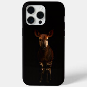 Funda Para iPhone 15 Pro Max Negro 4 Luxe iPhone 15 Pro Max, Okapi del Bosque