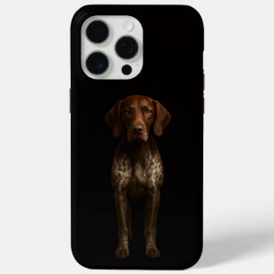 Funda Para iPhone 15 Pro Max Negro 4 Luxe iPhone 15 Pro Max, Perro Pointer Alem
