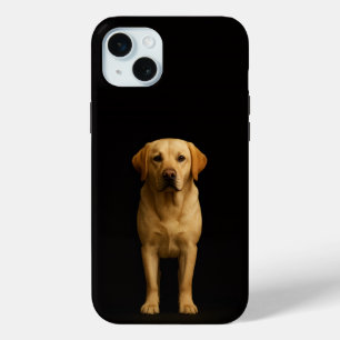 Funda Para iPhone 15 Mini Negro 4 Luxe, Labrador minimalista para iPhone 15