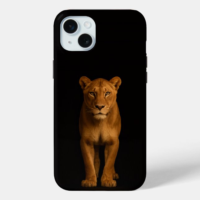 Funda De Case-Mate Para iPhone Negro 4 Luxe, Noble Lioness iPhone 15 Plus (Reverso )