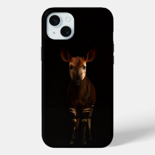 Funda Para iPhone 15 Mini Negro 4 Luxe, Okapi del Bosque iPhone 15 Plus
