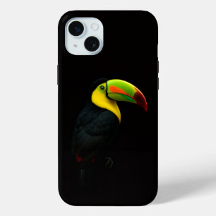 Funda Para iPhone 15 Mini Negro 4 Luxe, Tucán Pico Canoa