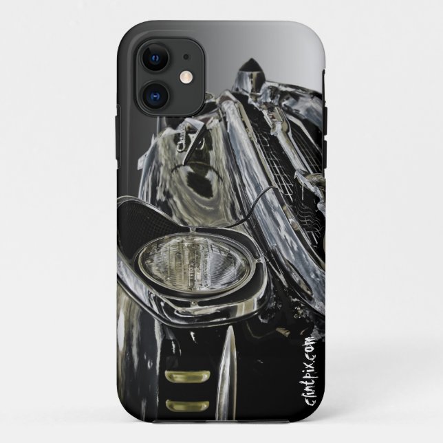 Funda De Case-Mate Para iPhone Negro '57 Chevrolet por Clintpix (Reverso)
