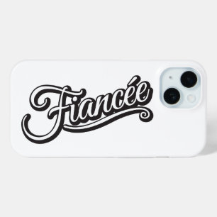 Funda Para iPhone 15 Negro/blanco sobre blanco