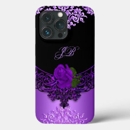 title_seo2 Negro color floral Rosa morado