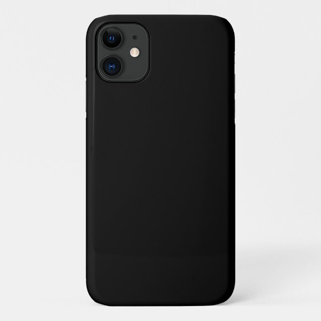 Funda De Case-Mate Para iPhone Negro (color sólido) (Reverso)