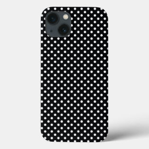Funda Para iPhone 13 Negro con lunares blancos