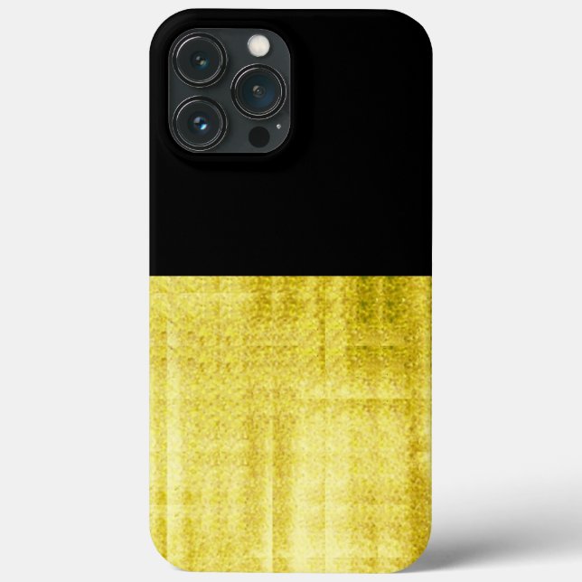 Funda De Case-Mate Para iPhone Negro con paneles de oro (Reverso )