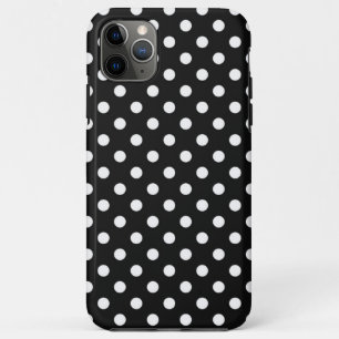 Funda Para iPhone 11 Pro Max Negro con puntos blancos