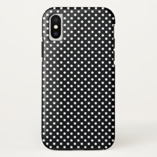 Funda Para iPhone XS Negro con puntos blancos