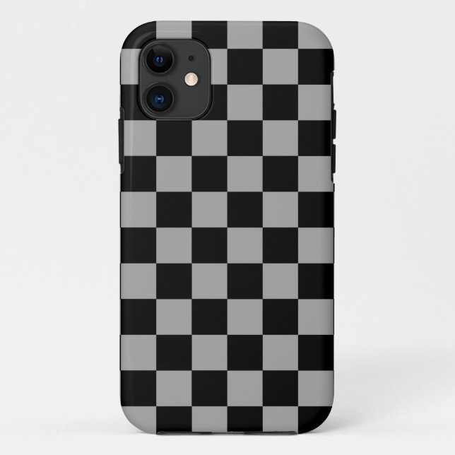Funda De Case-Mate Para iPhone Negro de fondo gris (Reverso)