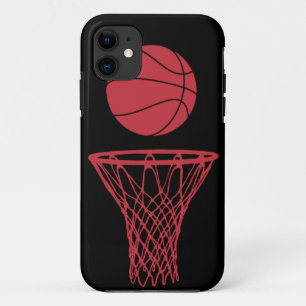Funda Para iPhone 11 negro de los toros de la silueta del baloncesto