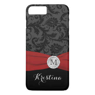 Funda Para iPhone 8 Plus/7 Plus Negro del monograma, gris, caja roja del iPhone 7