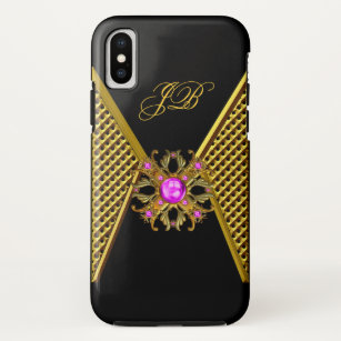Funda Para iPhone X negro del oro del rosa de la caja de la casamata