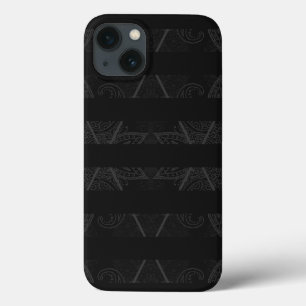 Funda Para iPhone 13 Negro embellecido Argyle rayado