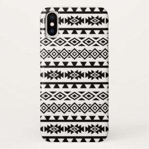 Funda Para iPhone X Negro grande estilizado azteca del modelo II en