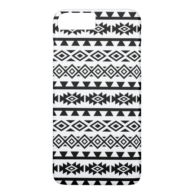 Funda De Case-Mate Para iPhone Negro grande estilizado azteca del modelo II en (Reverso)