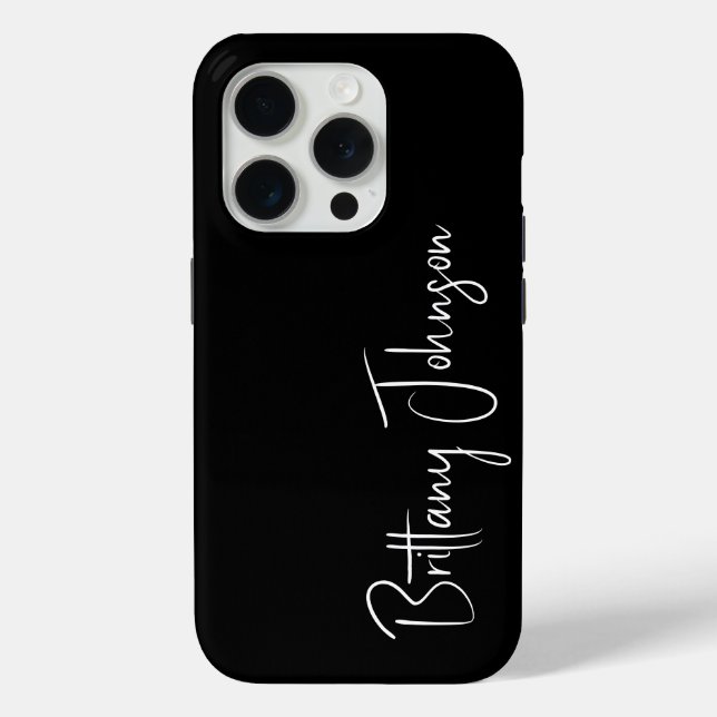 Funda De Case-Mate Para iPhone Negro monogramado (Reverso )