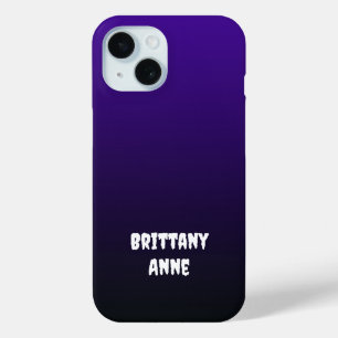 Funda Para iPhone 15 Negro morado personalizado